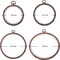 4pcs Faux Wood Embroidery Hoop Set – Circle & Oval (Imitated Wood)
